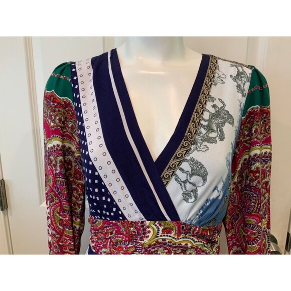 Moulinette Soeurs Multicolor Multi-patterned Asymmetrical Dress Size 2 (US) - Picture 2 of 8